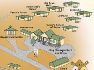 Hand drawn old map of Dogtown