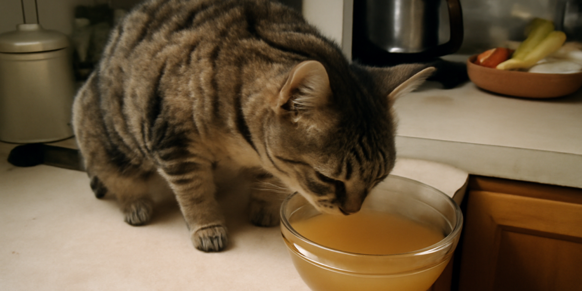 Can Cats Drink Chicken Broth? Sodium and Onion Cautions